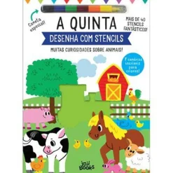 Joybooks A Quinta de Elizabeth Golding - Desenha com Stencils^ Atividades