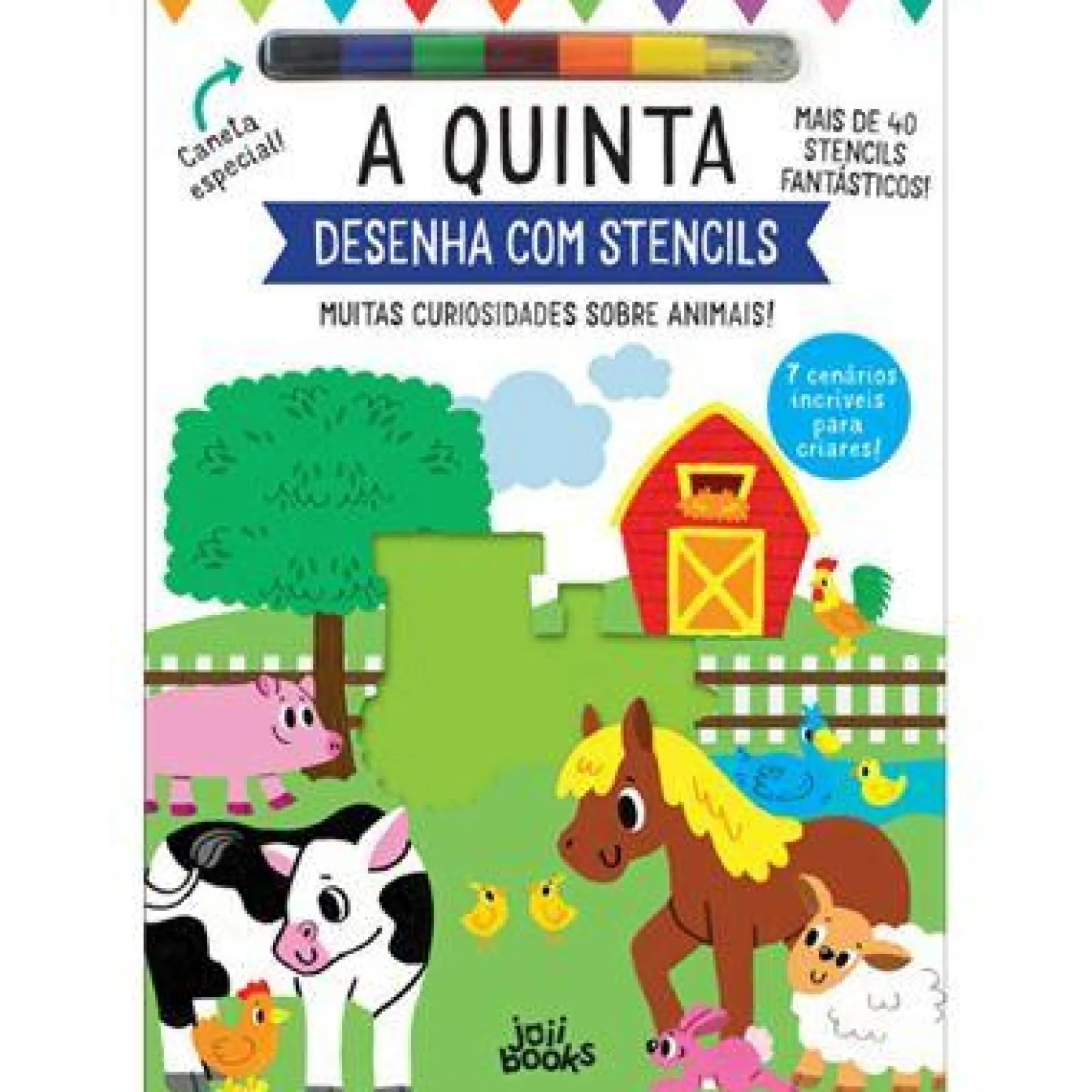 Joybooks A Quinta de Elizabeth Golding - Desenha com Stencils^ Atividades