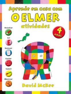 Nuvem De Letras Aprende em Casa com o Elmer de David McKee - Atividades para 4 Anos^ Atividades