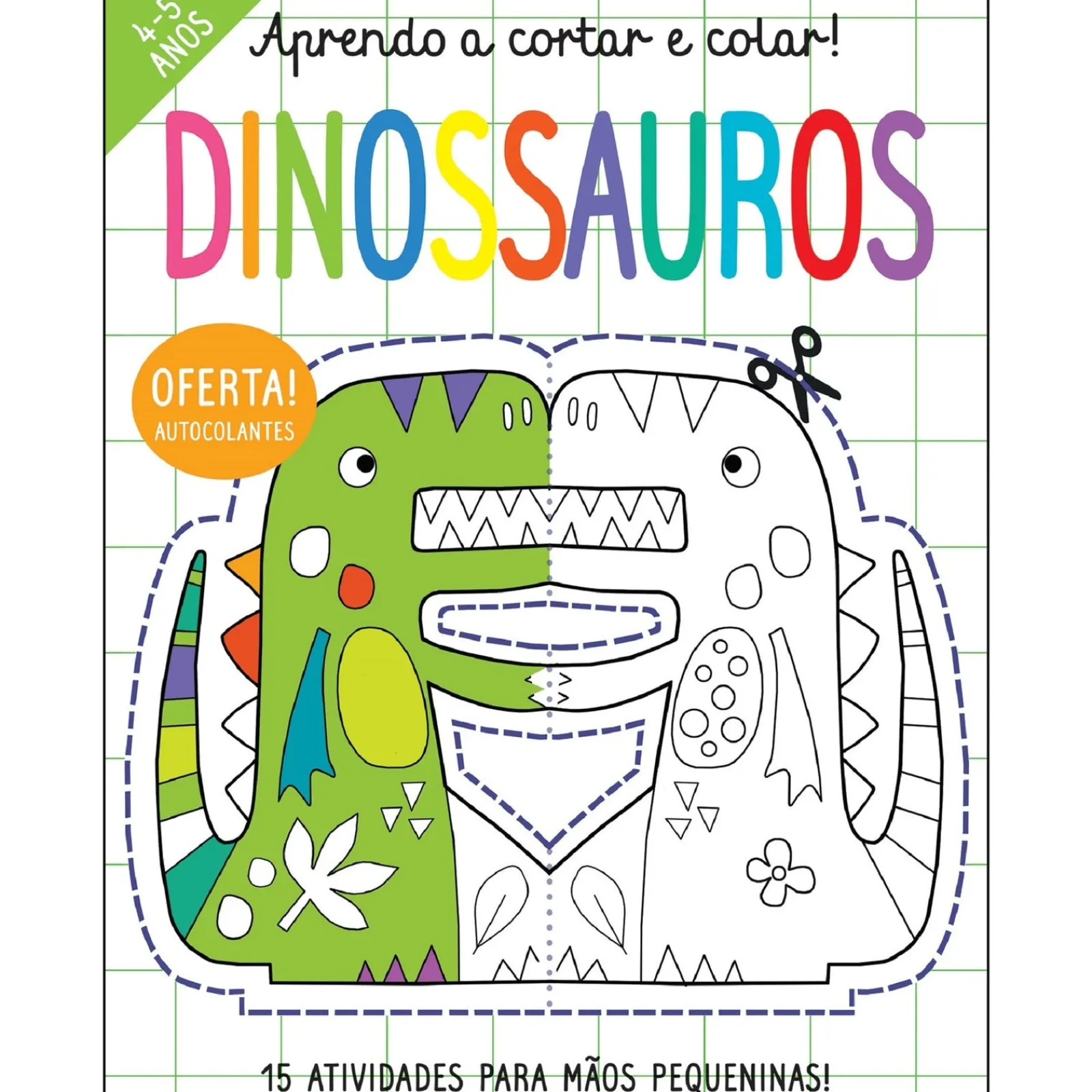 Joybooks Aprendo a Cortar e Colar! - Dinossauros de Elizabeth Golding - 15 Atividades para Mãos Pequeninas!^ Atividades