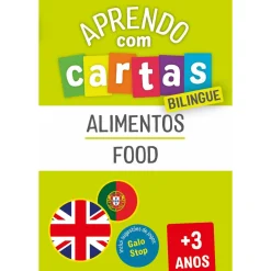 Fábula Educação Aprendo com Cartas - Alimentos - Bilingue^ 1º Ciclo