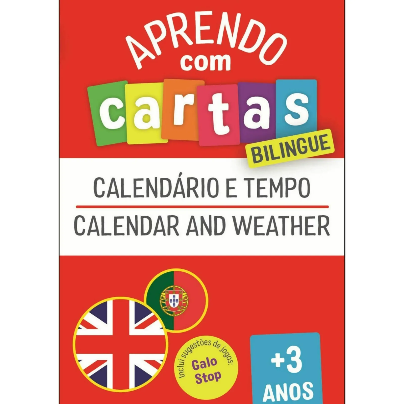 Fábula Aprendo com Cartas: Bilingue - Calendário e Tempo +3 Anos^ Pré-Escolar