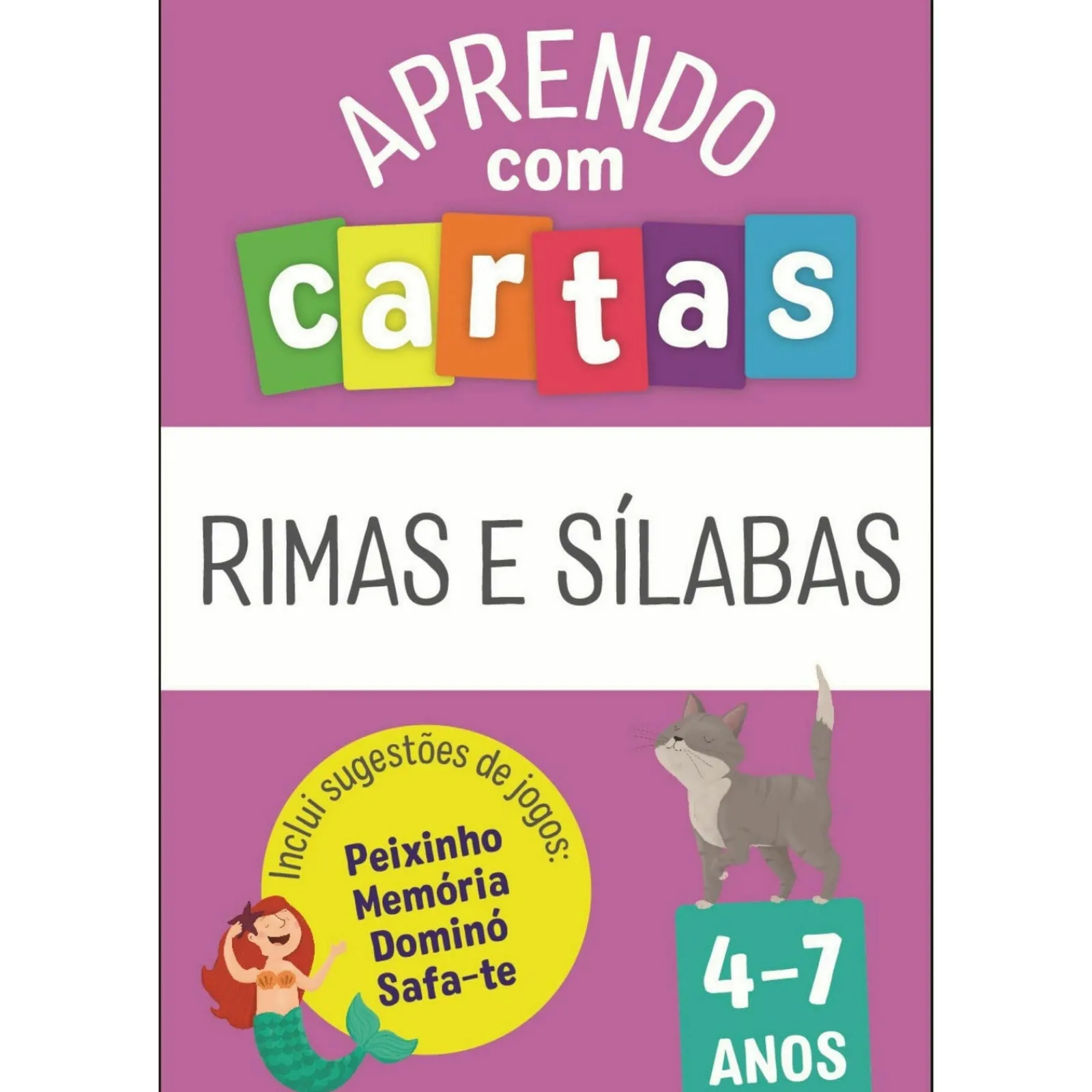 Fábula Aprendo com Cartas: Rimas e Sílabas 4-7 Anos^ Pré-Escolar