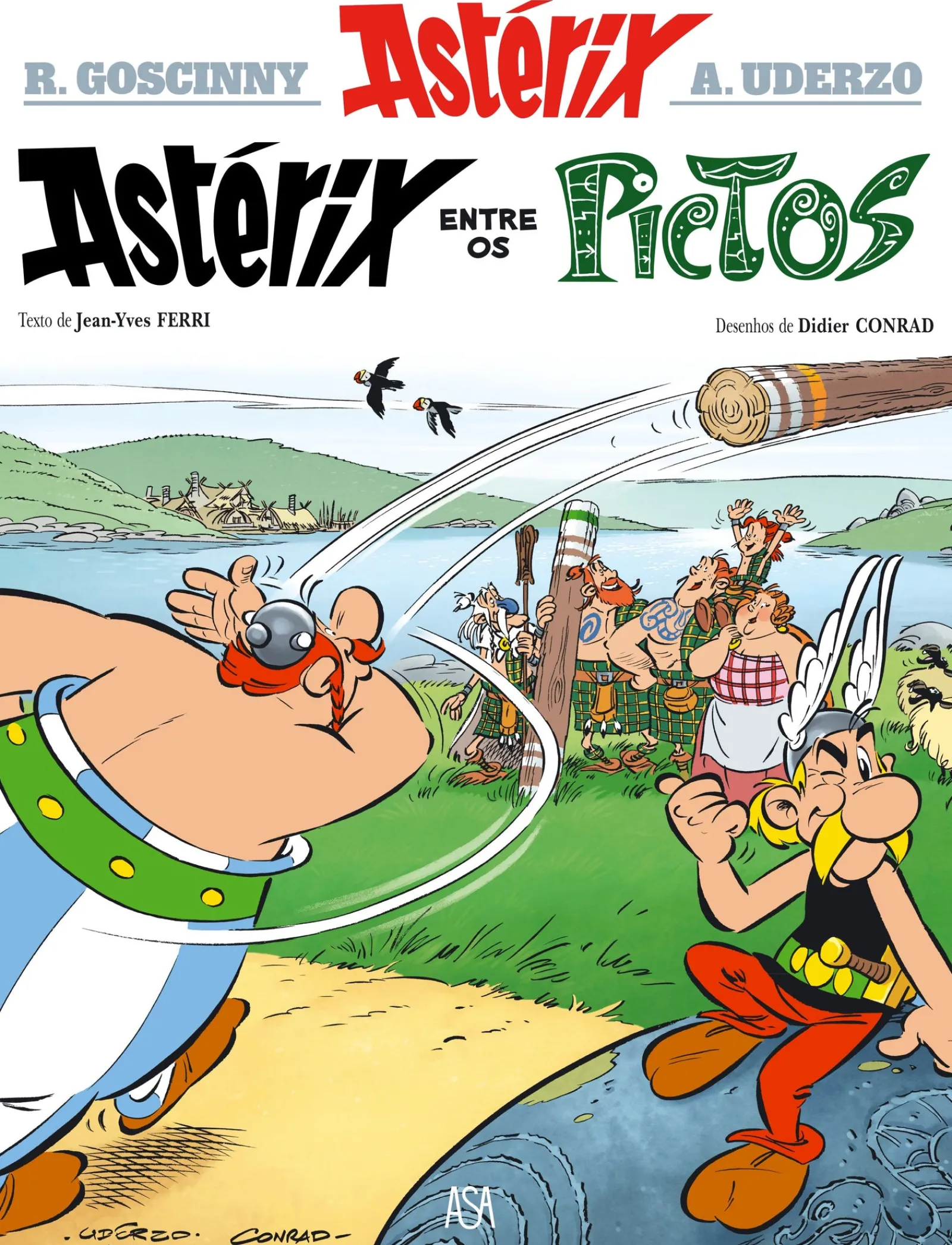 Asa Astérix Entre os Pictos (volume 35) de René Goscinny e Albert Uderzo^ Banda Desenhada E Novelas Gráficas