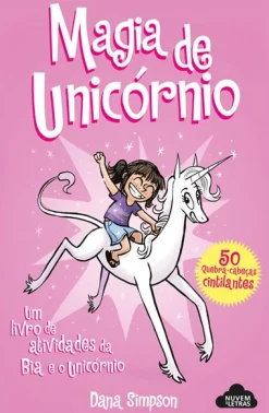 Nuvem De Letras Bia e o Unicórnio - Magia do Unicórnio de Dana Simpson - 50 Quebra-cabeças Cintilantes^ Atividades