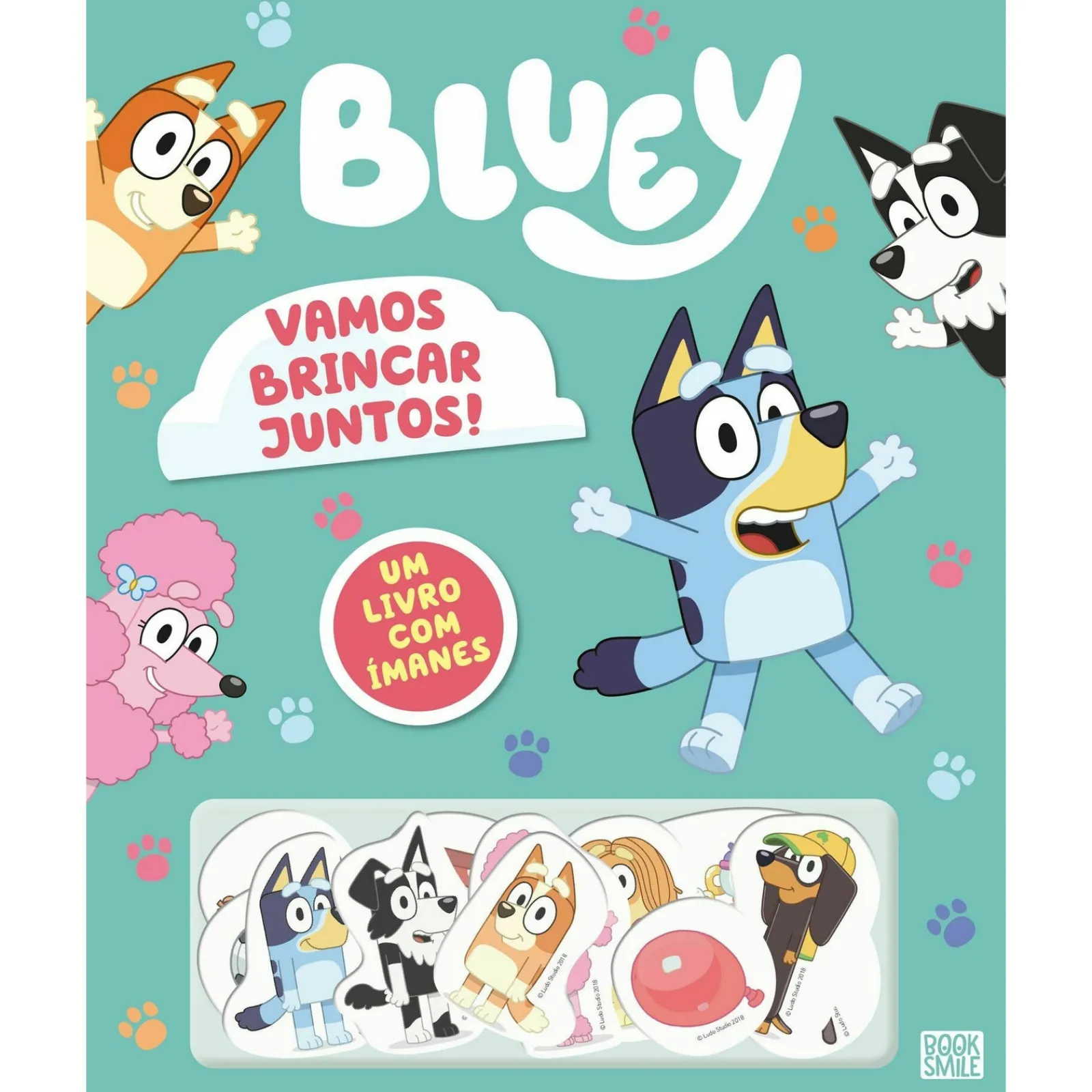 Booksmile Bluey - Vamos Brincar Juntos : um Livro com Imanes^ Atividades