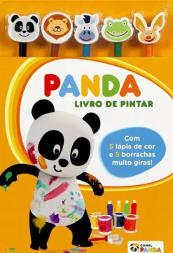 Porto Editora Canal Panda - Livro de Pintar Com 5 Lápis de Cor e 5 Borrachas Muito Giras!^ Atividades