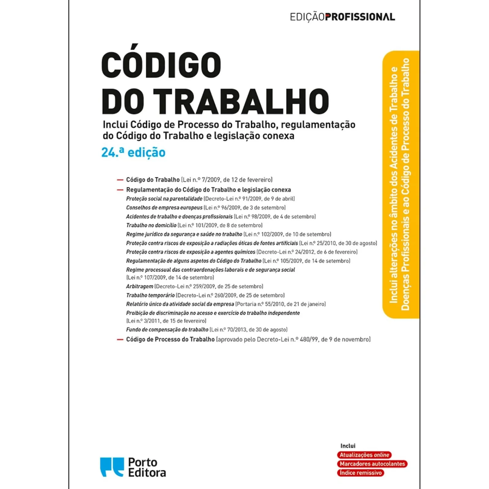 Porto Editora Código do Trabalho - Edição Profissional 24.ª Edição^ Técnicos