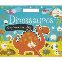 Porto Editora Dinossauros - Megabloco para Pintar com Autocolantes^ Atividades