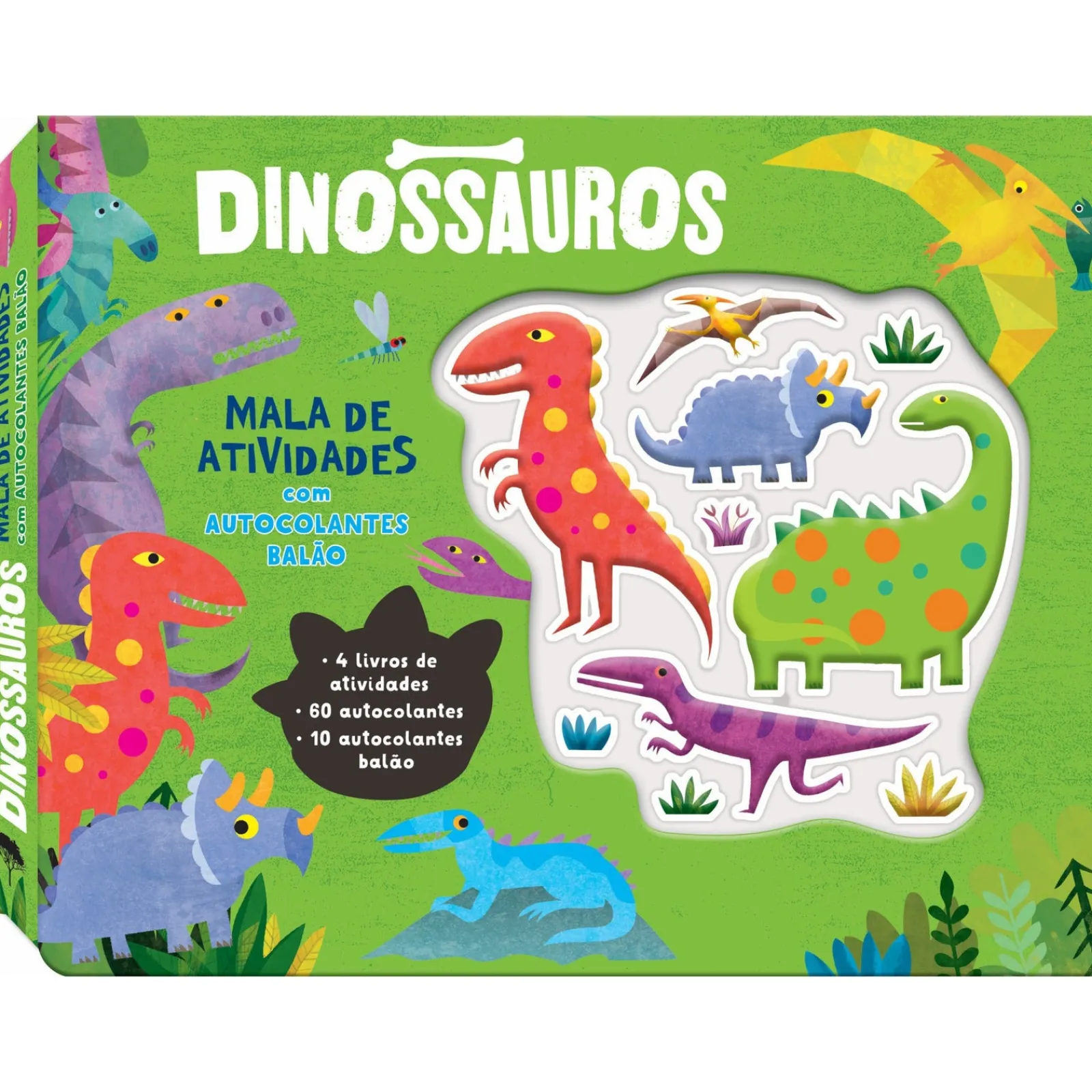 Jacaranda DINOSSAUROS: MALA de ATIVIDADES com AUTOCOLANTES BALÃO de MALA^ Atividades