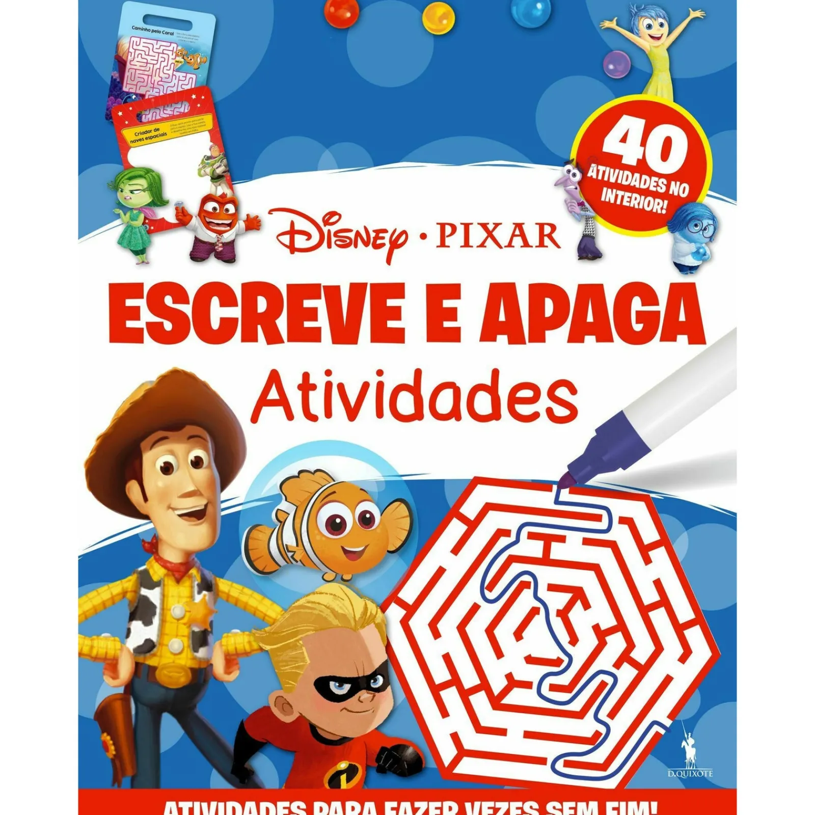Dom Quixote Disney Pixar: Escreve e Apaga - Atividades de Disney Pixar^ Atividades