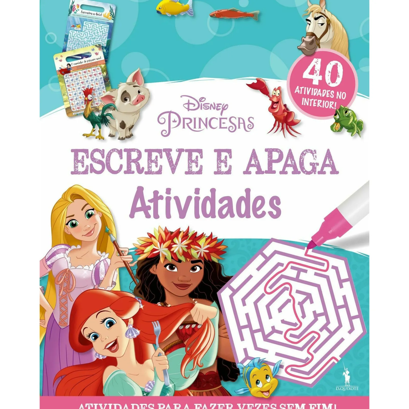 Dom Quixote Disney Princesas: Escreve e Apaga - Atividades de Disney^ Atividades