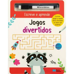 Porto Editora Escreve A Aprende - Jogos Divertidos - Inclui Caneta Escreve A Apaga^ Atividades