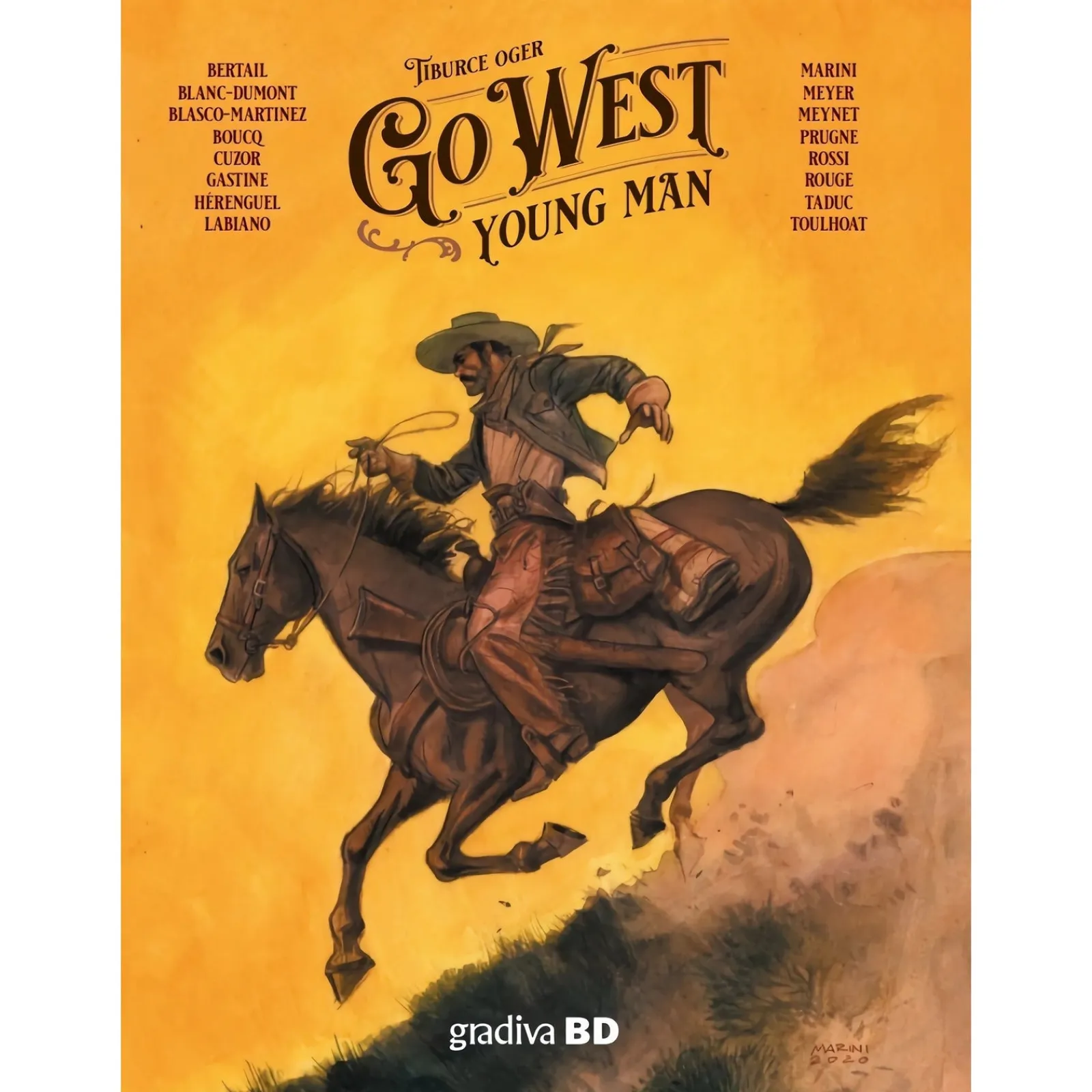 Gradiva Go West Young Man de Tiburce Oger^ Banda Desenhada E Novelas Gráficas