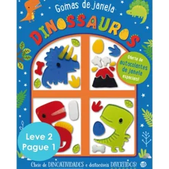 Zero A Oito Gomas de Janela-Dinossauros e Arco-íris^ Atividades