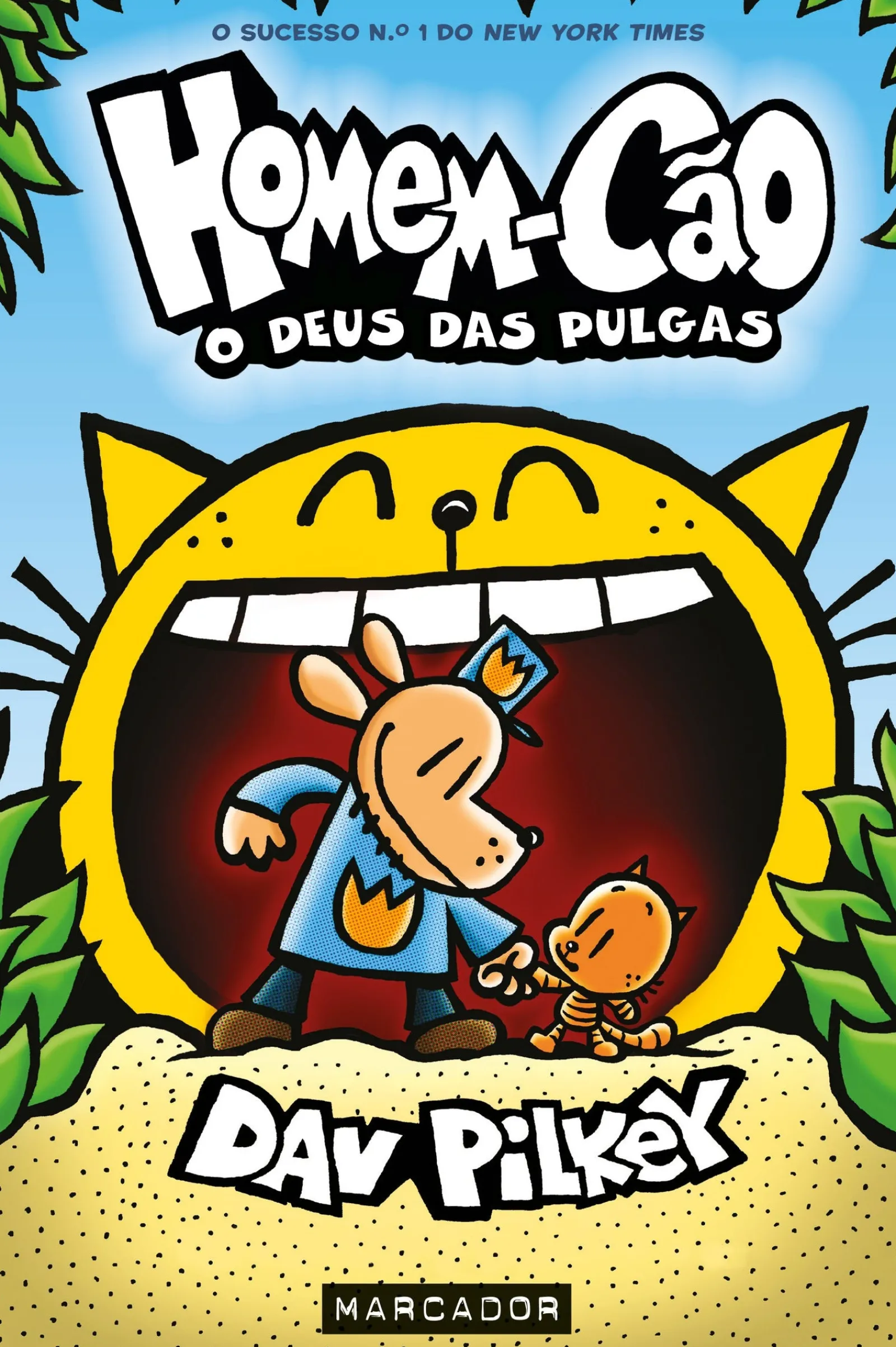 Marcador Homem-Cão - o Deus das Pulgas de Dav Pilkey^ Coleções Juvenis