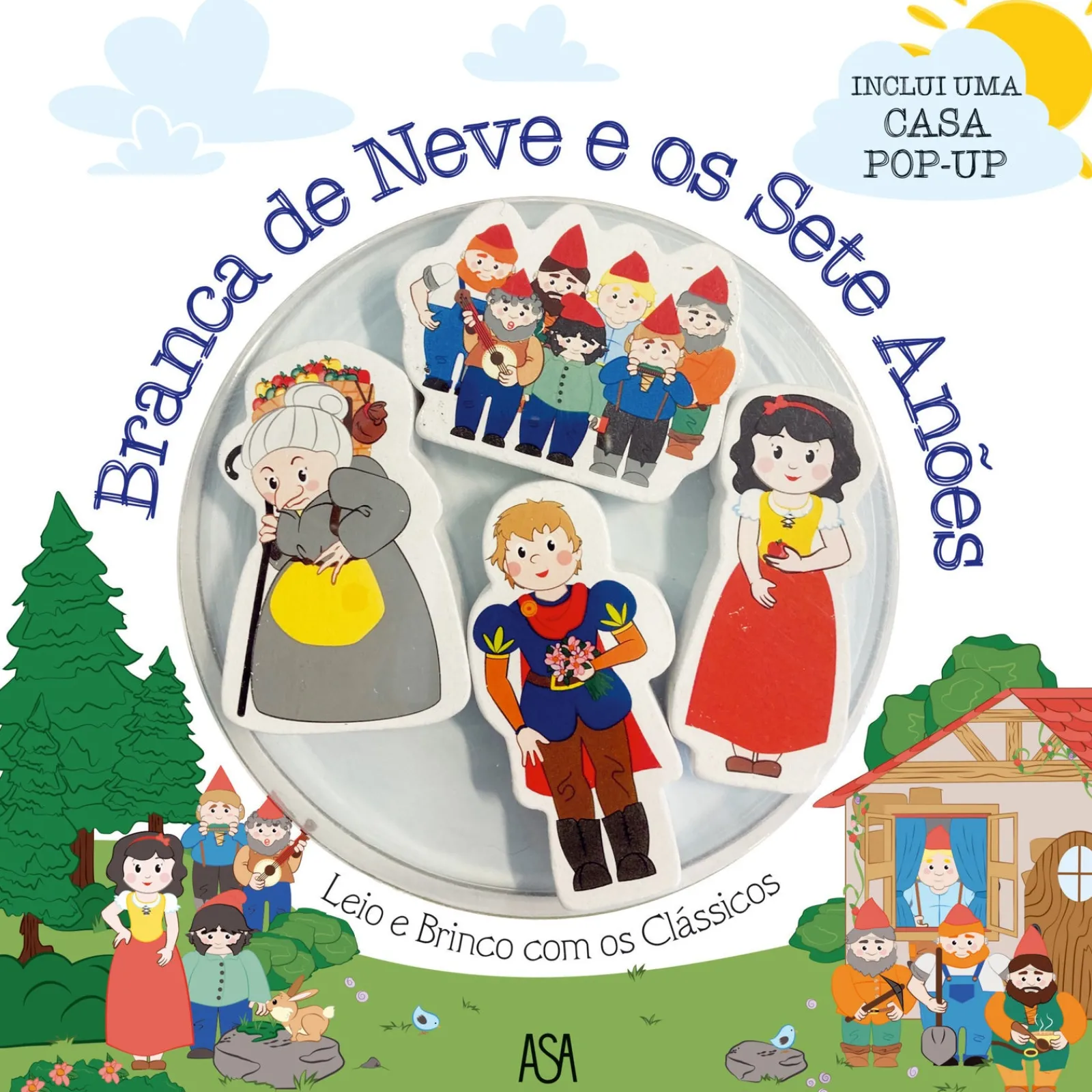Asa Leio e Brinco com os Clássicos - Branca de Neve e os Sete Anões de Denise Holmberg^ Coleções Infantis