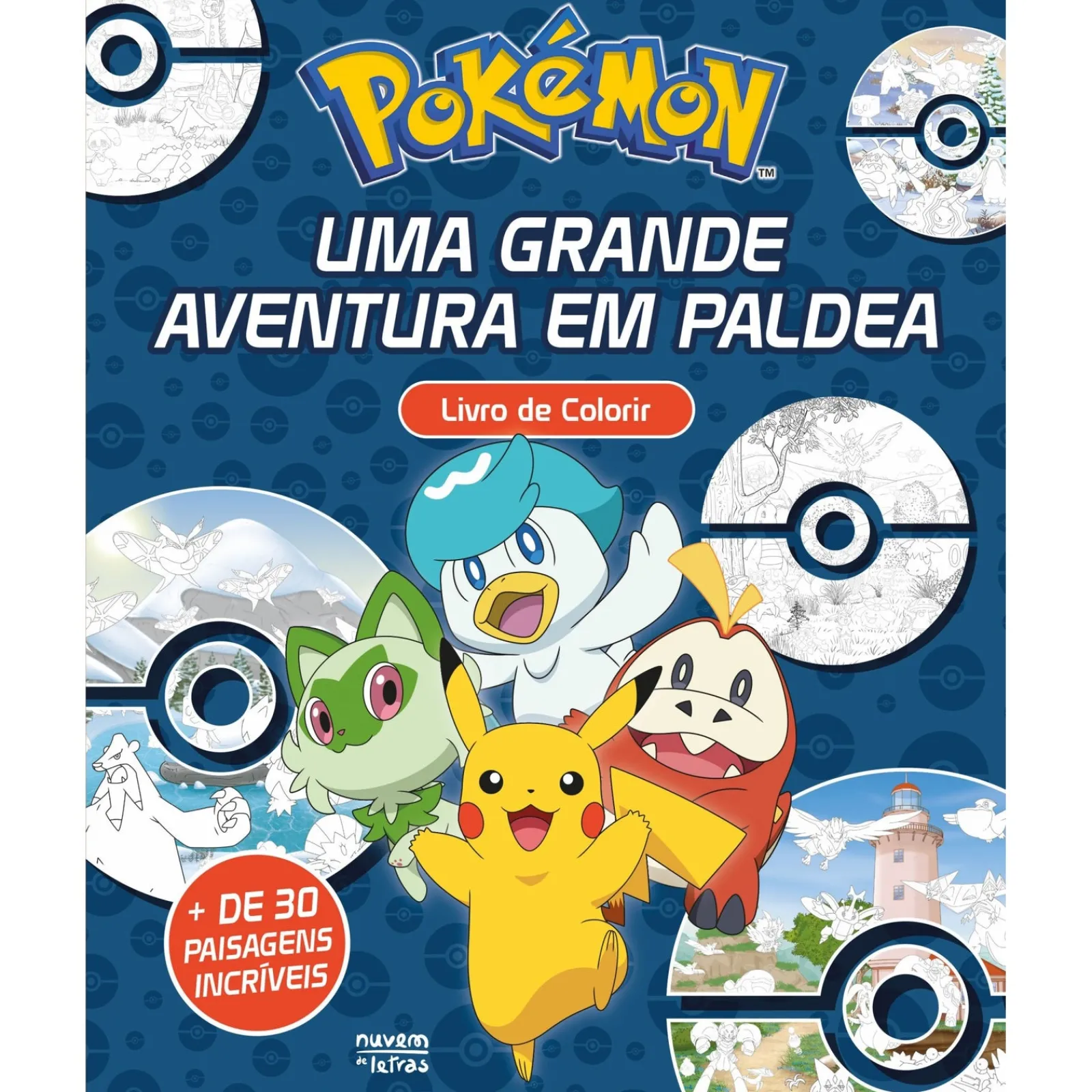 Nuvem De Letras Livro de Colorir Pokémon - uma Grande Aventura em Paldea^ Atividades