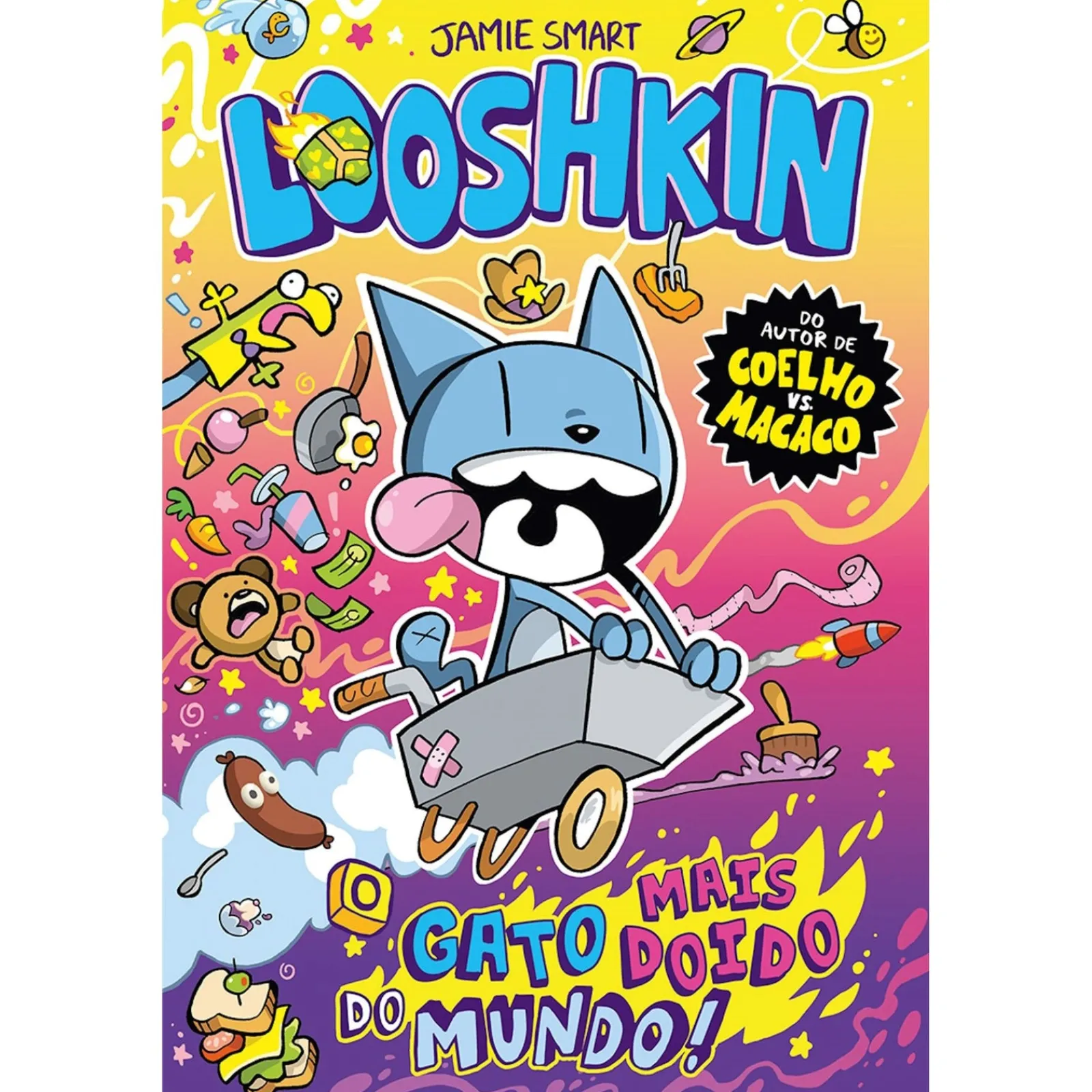 Porto Editora Looshkin - Livro 1: o Gato Mais Doido do Mundo! de Jamie Smart^ Banda Desenhada E Novelas Gráficas