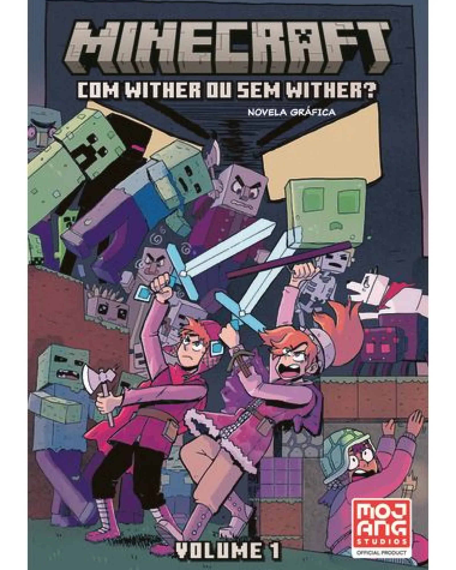 Booksmile Minecraft : com Wither ou sem Wither de Kristen Gudsnuk^ Banda Desenhada E Novelas Gráficas