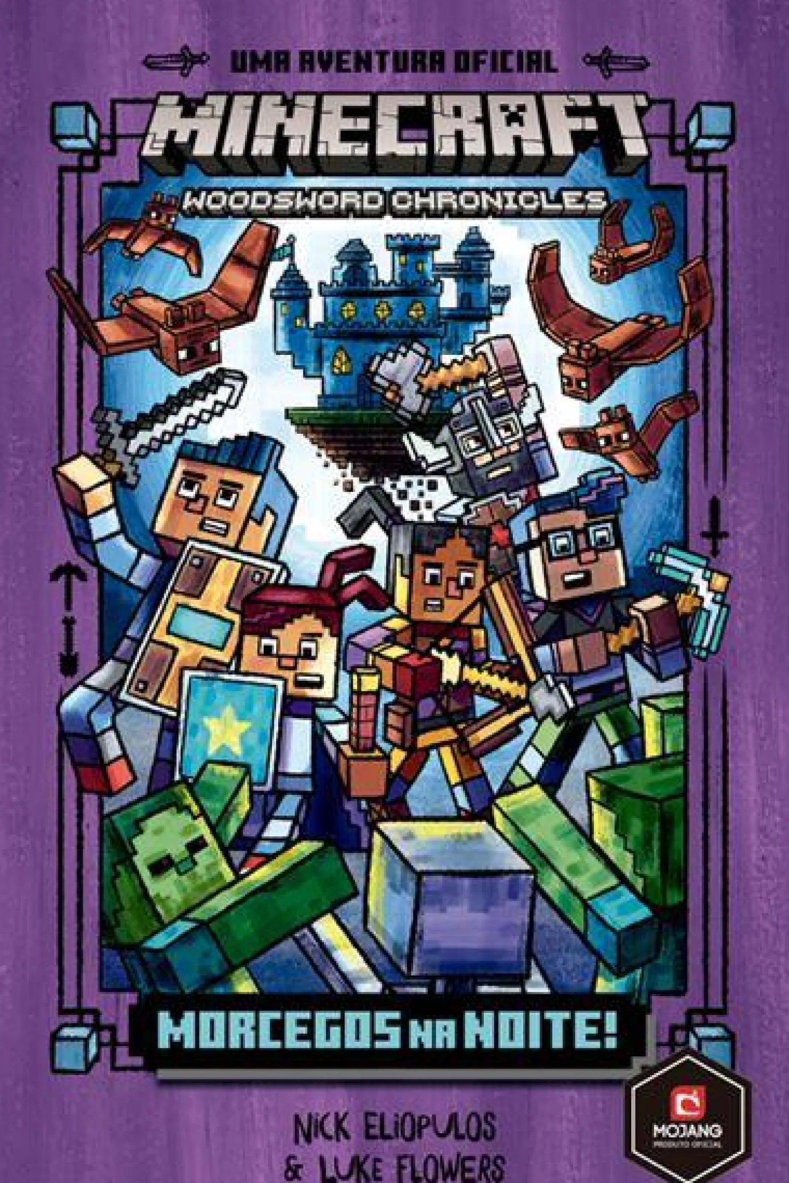 Booksmile Morcegos na Noite! de Nick Eliopulos e Luke Flowers - Minecraft N.º 2^ Coleções Juvenis