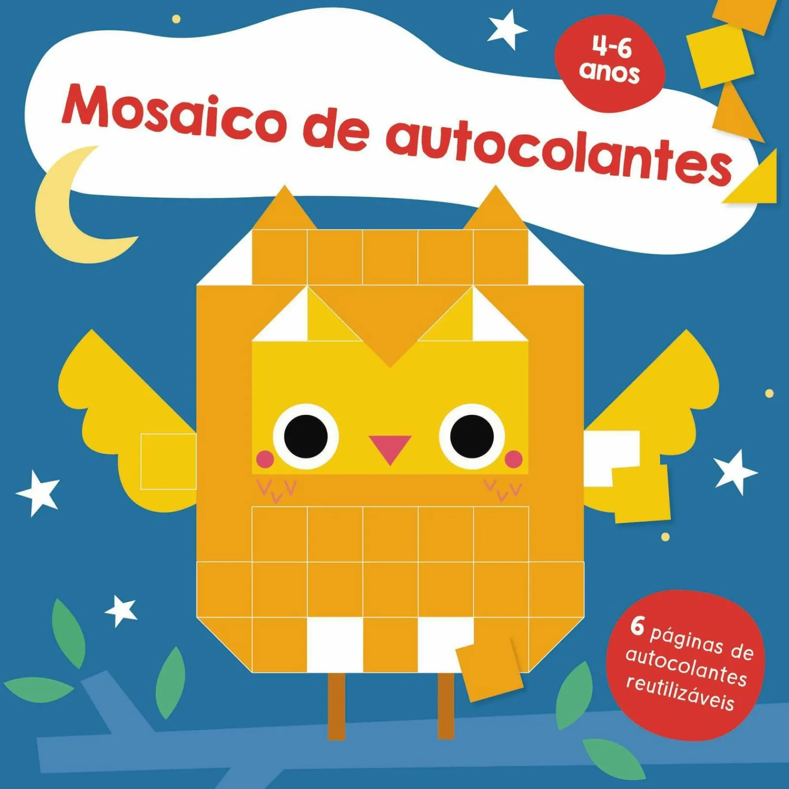 Yoyo Books Mosaico de Autocolantes - Coruja 4-6 Anos de Yoyo Studios^ Atividades