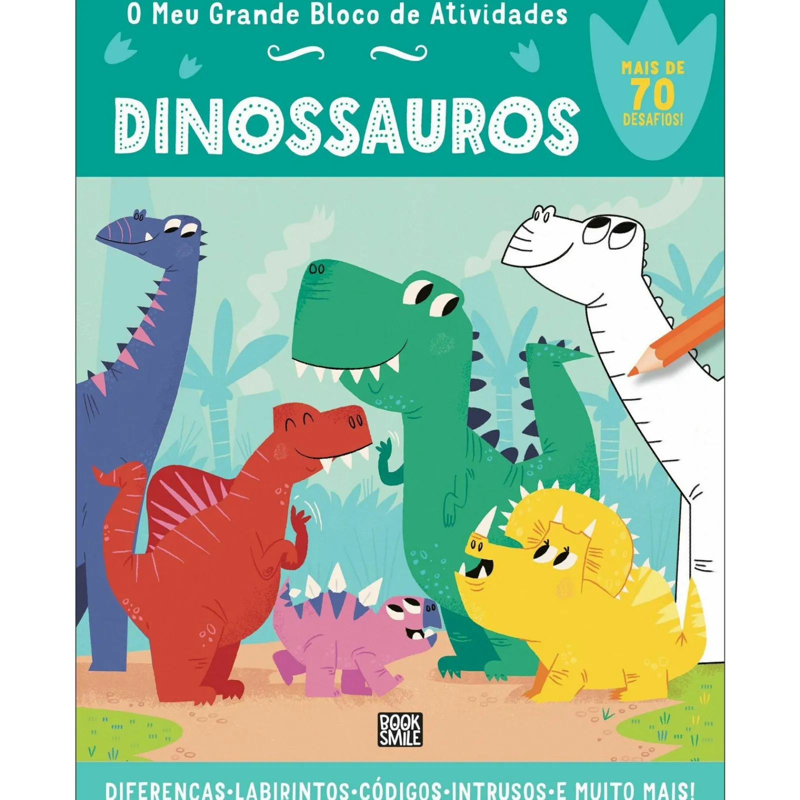 Booksmile O Meu Grande Bloco de Atividades - Dinossauros de Toni Stemp^ Atividades