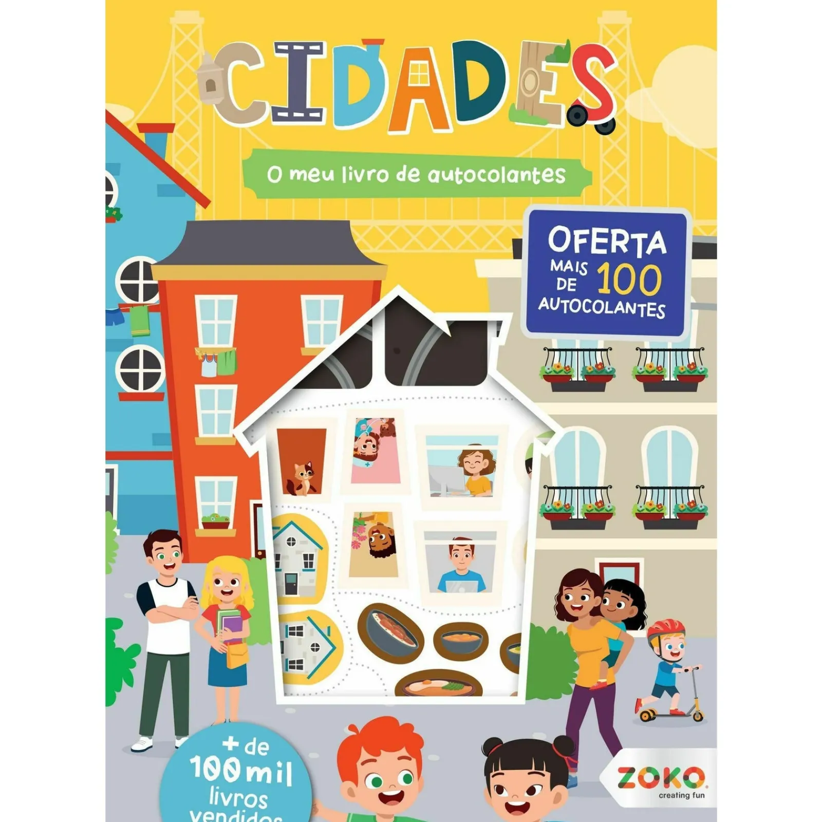 Zoko O Meu Livro de Autocolantes - Cidades: Livro de Atividades com Oferta de Autocolantes de Zero a Oito^ Atividades