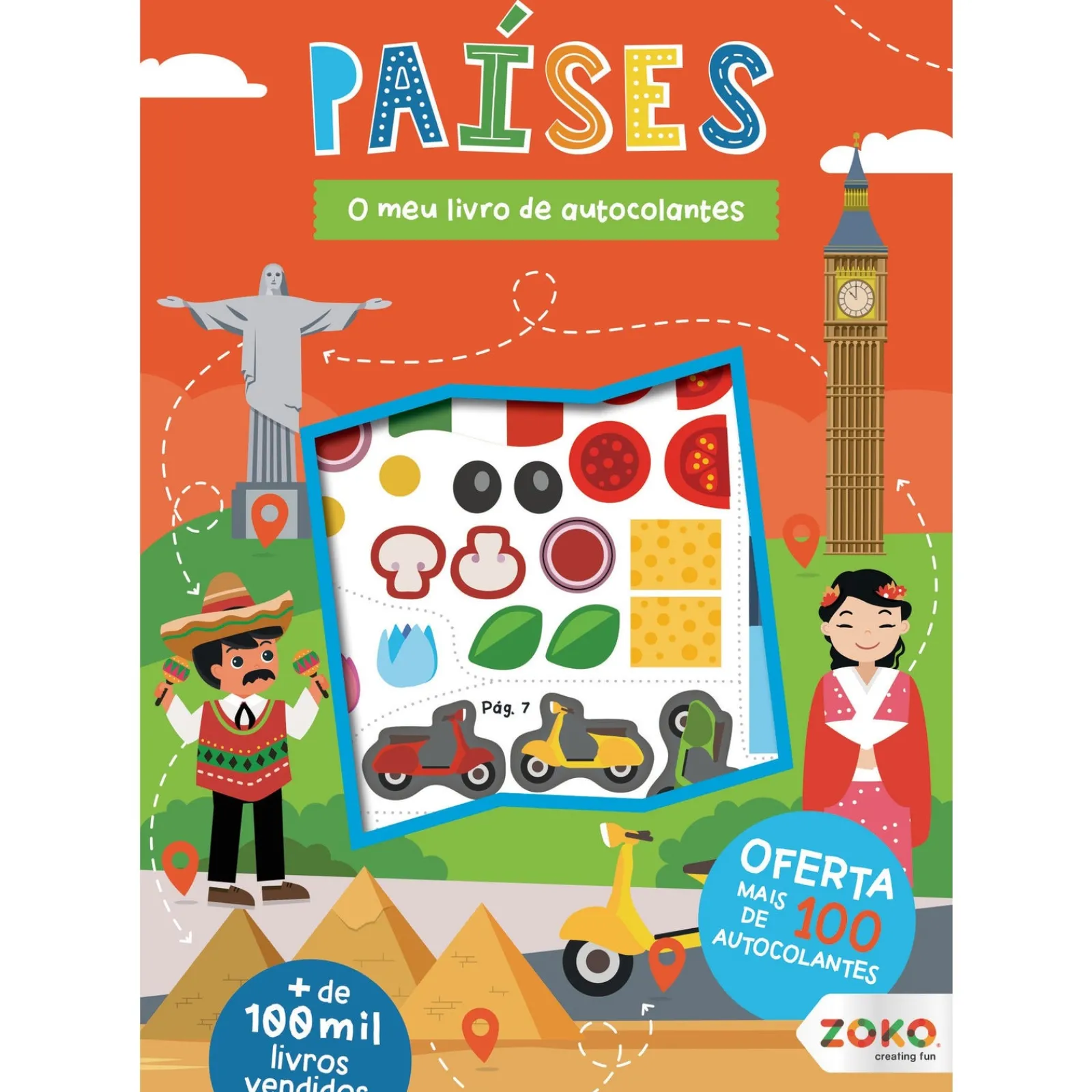 Zoko O Meu Livro de Autocolantes - os Países: Livro de Atividades com Oferta de Autocolantes^ Atividades