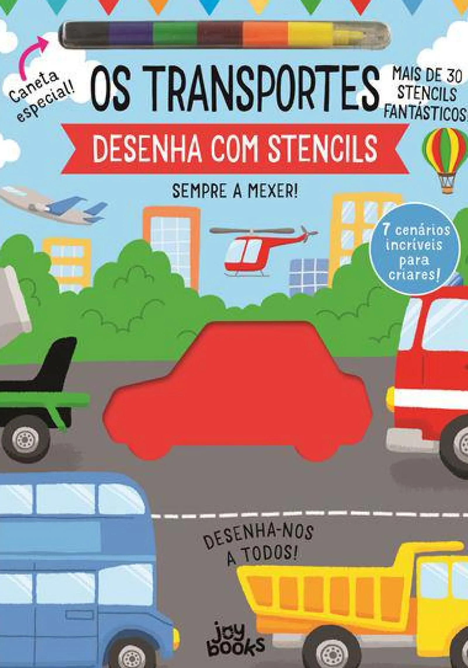 Joybooks Os Transportes de Amanda Lott - Desenha com Stencils Sempre a Mexer!^ Atividades