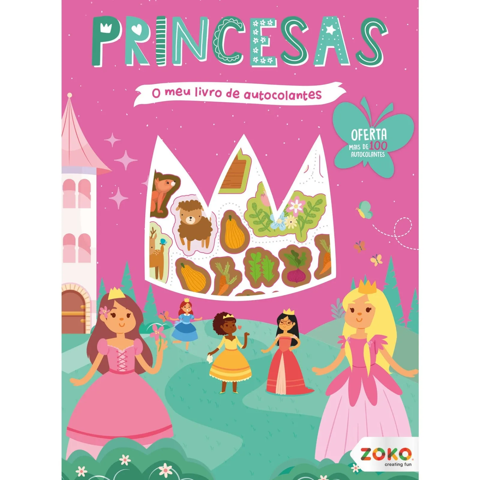 Zero A Oito Princesas o Meu Livro Autocolante^ Atividades