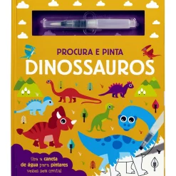 Porto Editora Procura e Pinta Dinossauros - Livro com Caneta de Água^ Atividades