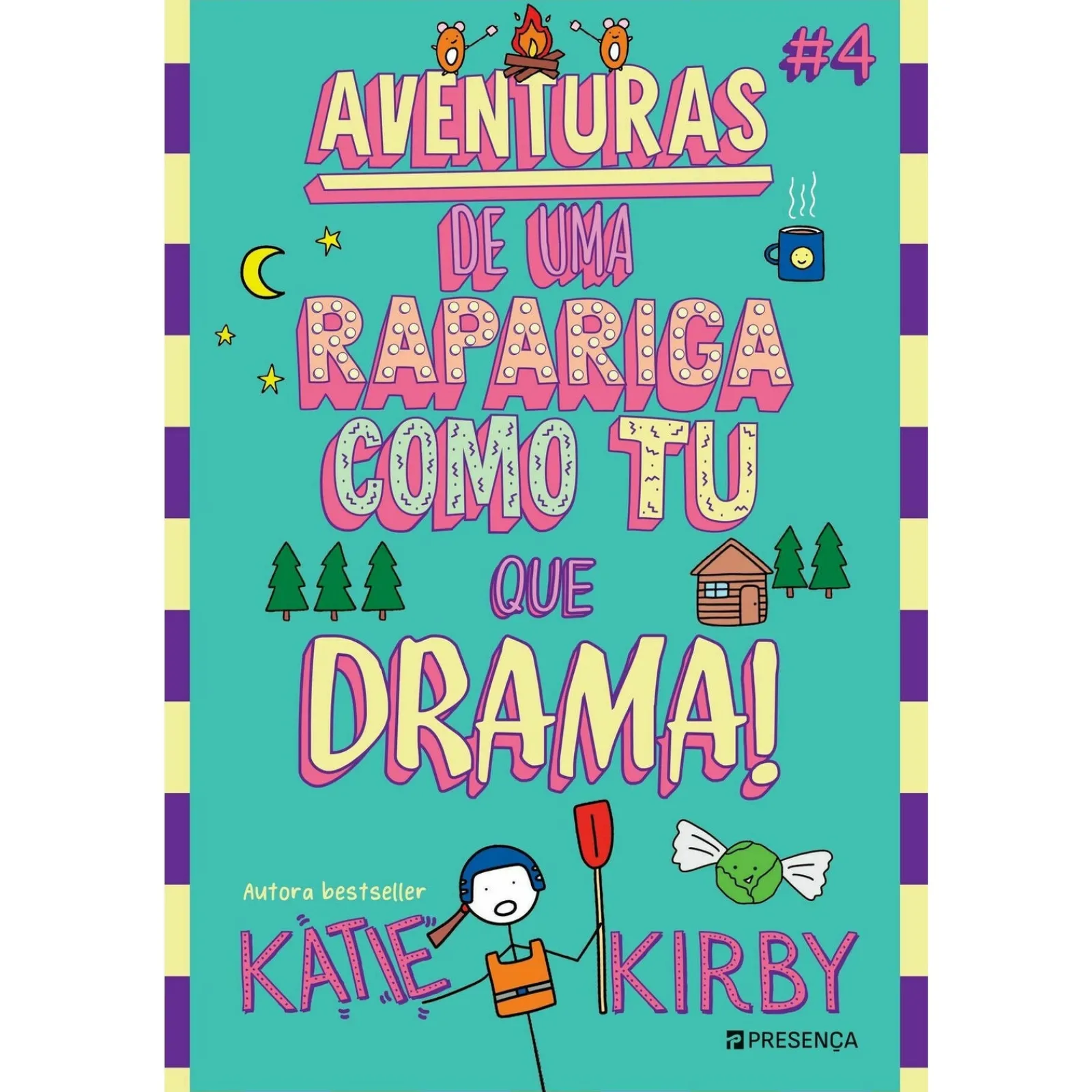 Presença Que Drama! - Aventuras de uma Rapariga Como Tu #4 de Katie Kirby^ Coleções Juvenis
