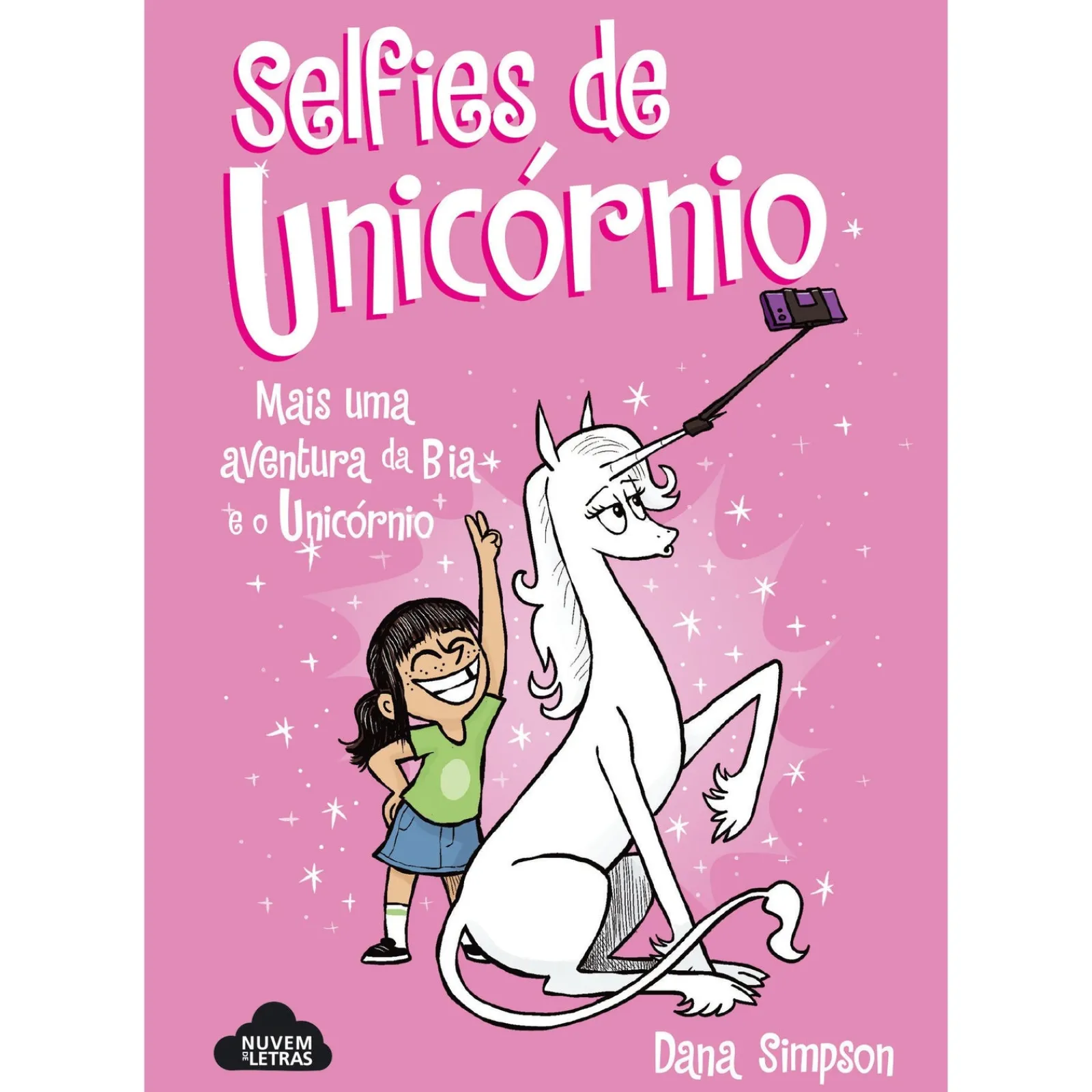 Nuvem De Letras Selfies de Unicórnio de Dana Simpson^ Banda Desenhada E Novelas Gráficas