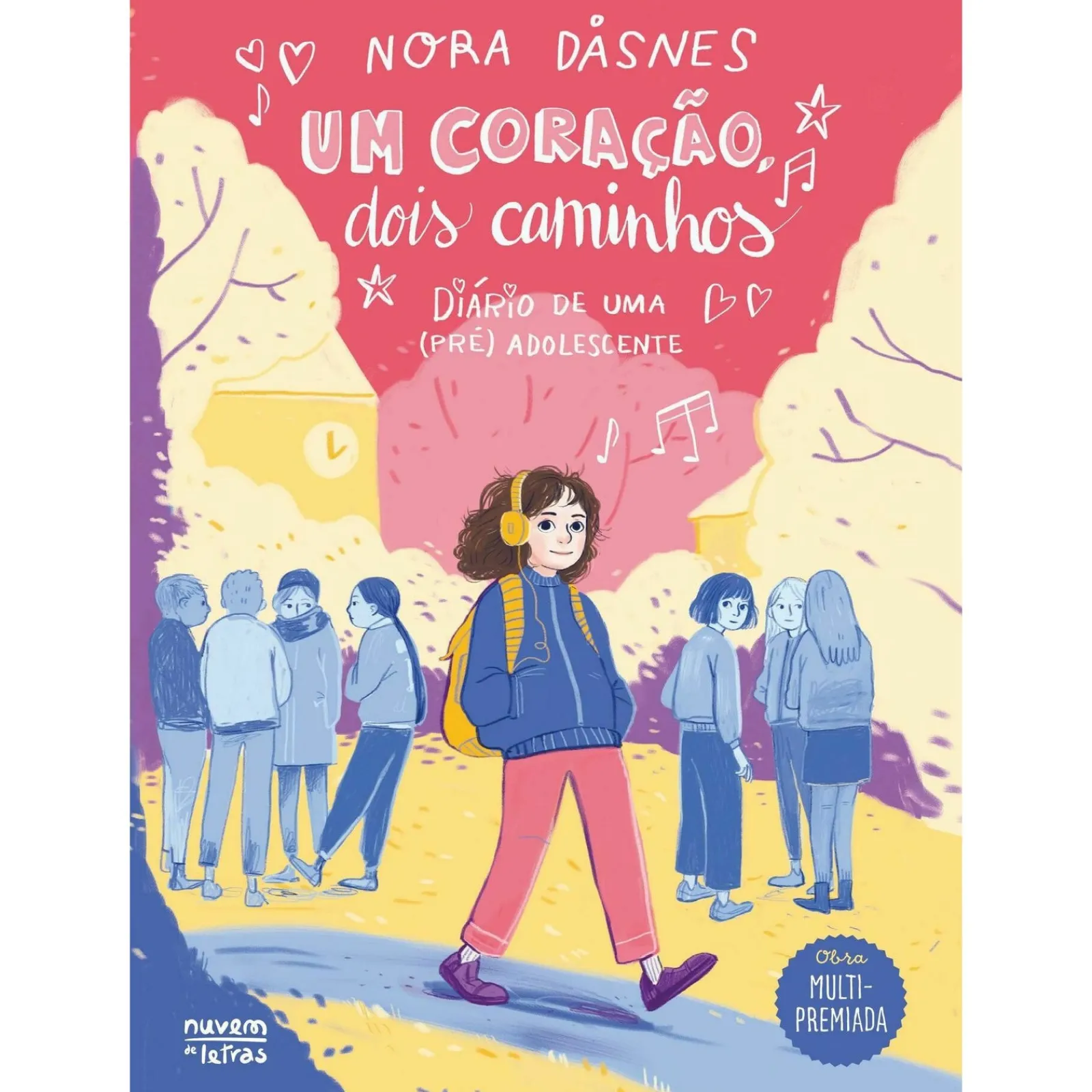 Nuvem De Letras Um Coração, Dois Caminhos de Nora Dåsnes - Diário de uma (pré) Adolescente^ Literatura Juvenil
