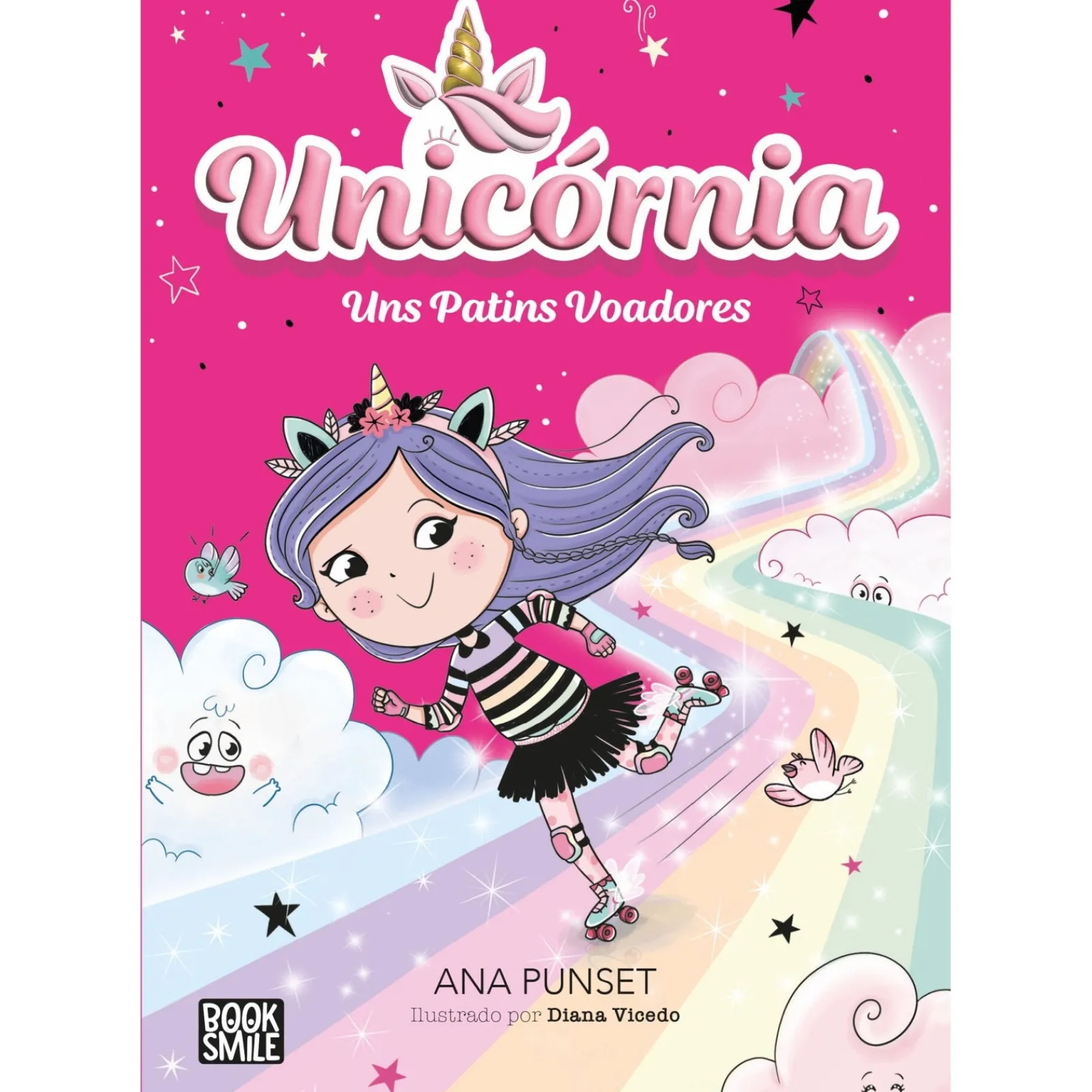 Booksmile Unicornia - Livro 7: Uns Patins Voadores de Ana Punset^ Coleções Infantis