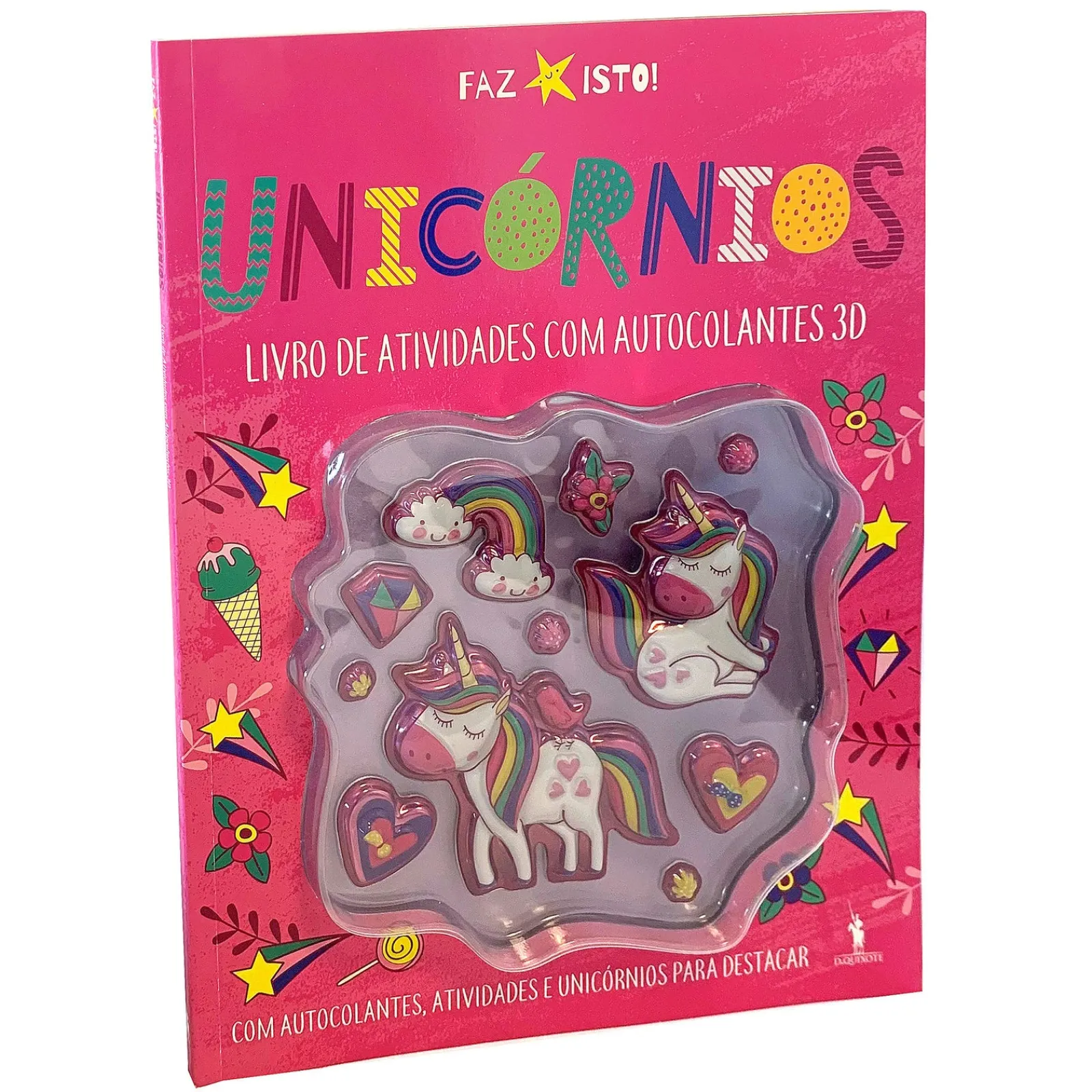 Dom Quixote Unicórnios - Livro de Atividades com Autocolantes 3D^ Atividades